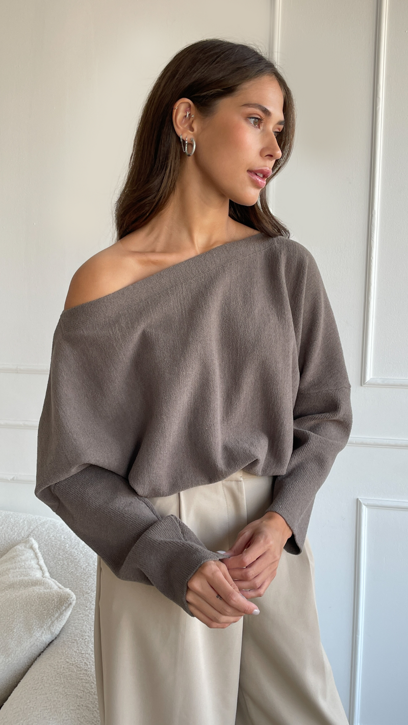 ALEXA ASYMETRIC JUMPER - SMOKE