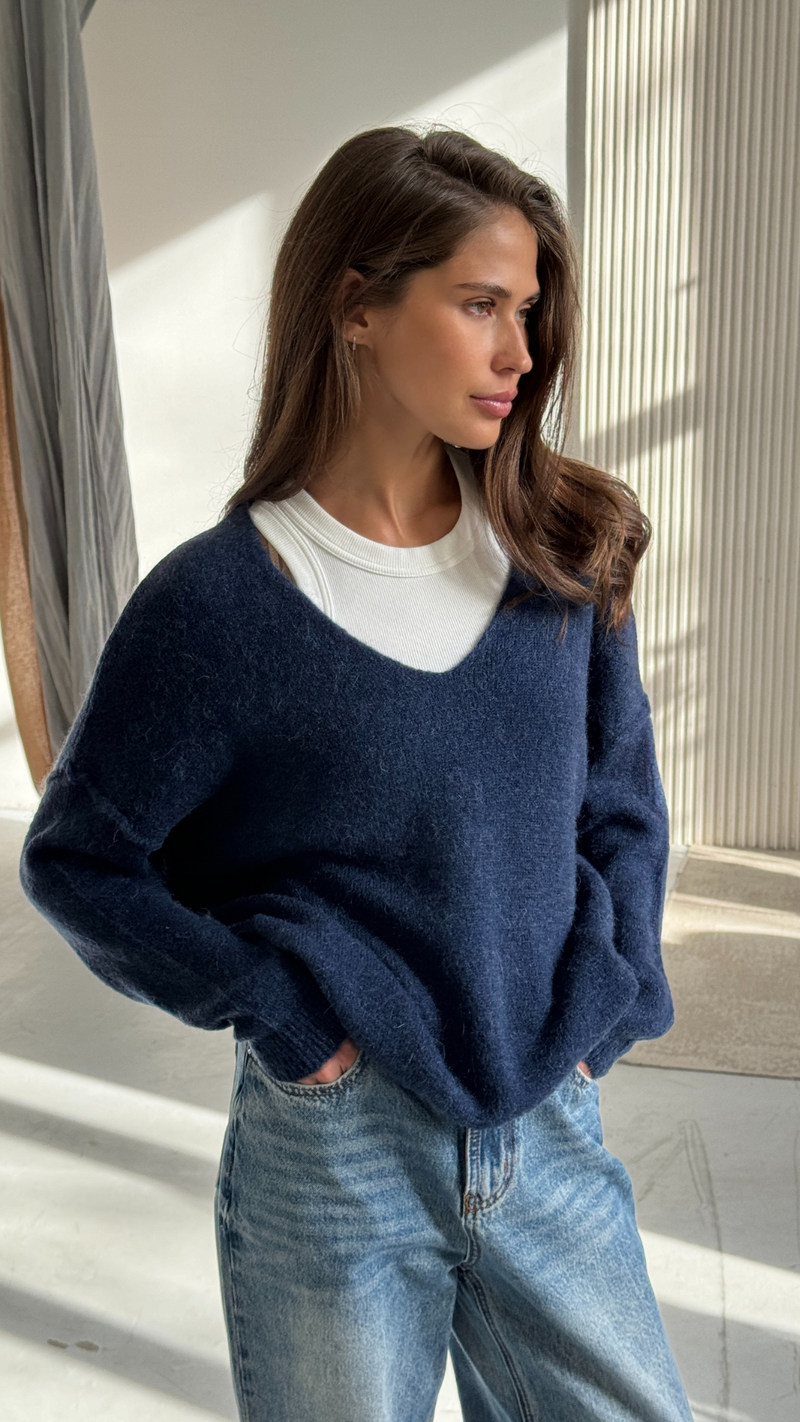 HAILEY SWEATER - NAVY