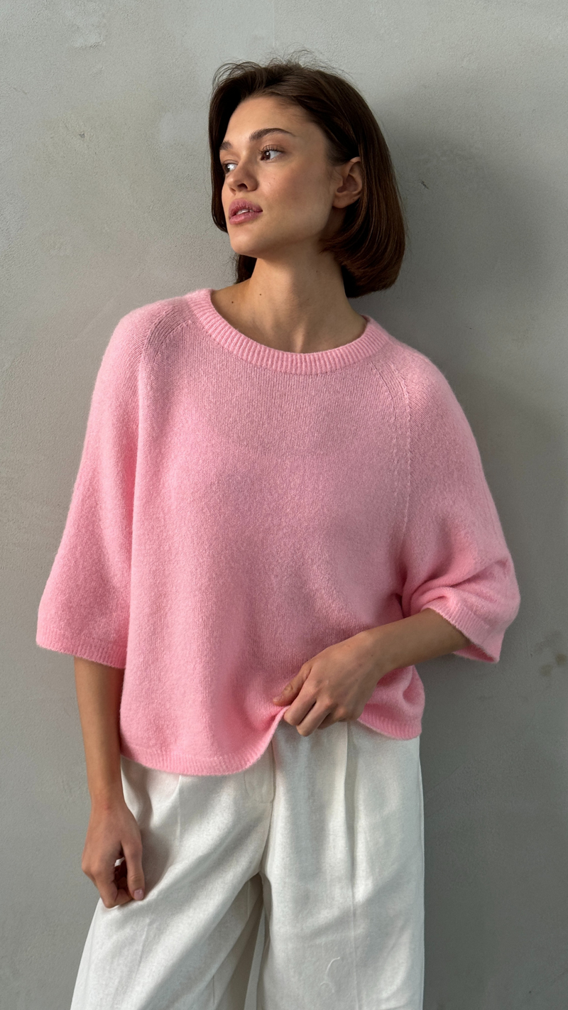 PIPER ALPACA KNIT - FLAMINGO