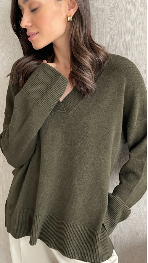 EMILIA SWEATER - SAGE LEAF