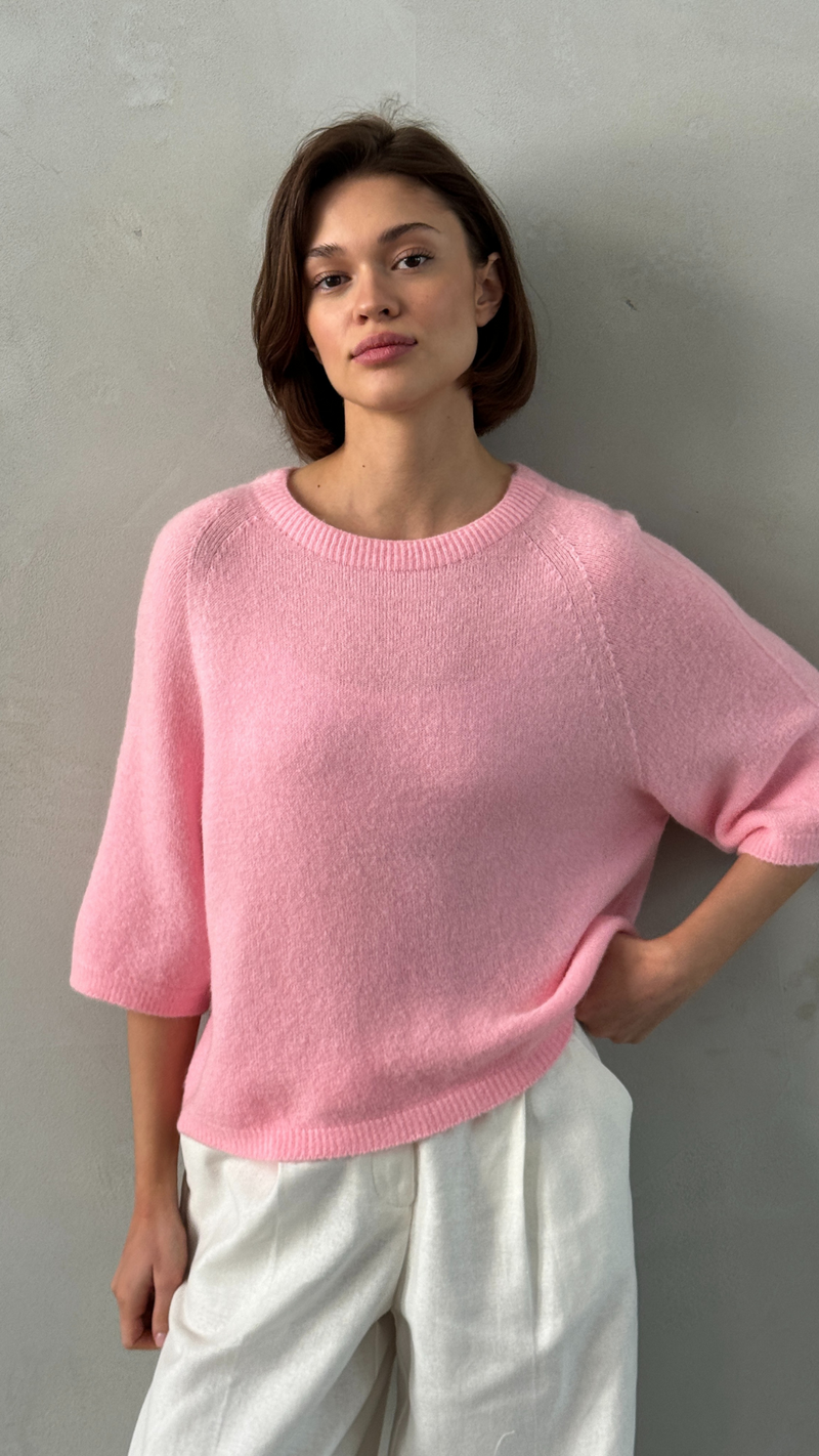 PIPER ALPACA KNIT - FLAMINGO