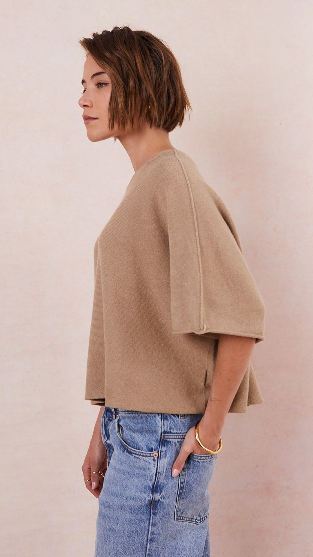 Ana Knitted Top - Sand