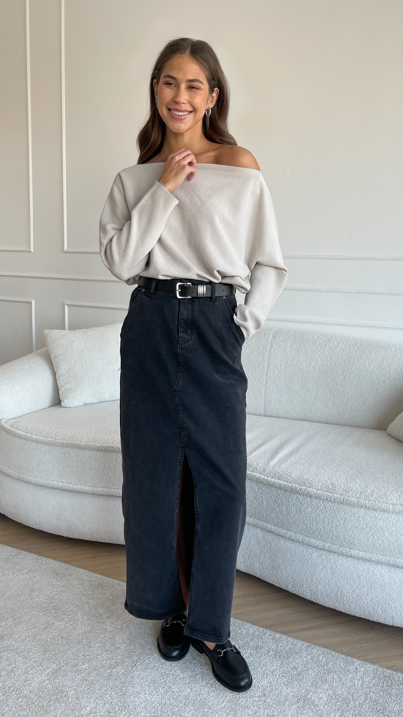 ALEXA ASYMMETRIC JUMPER - MOONBEAM