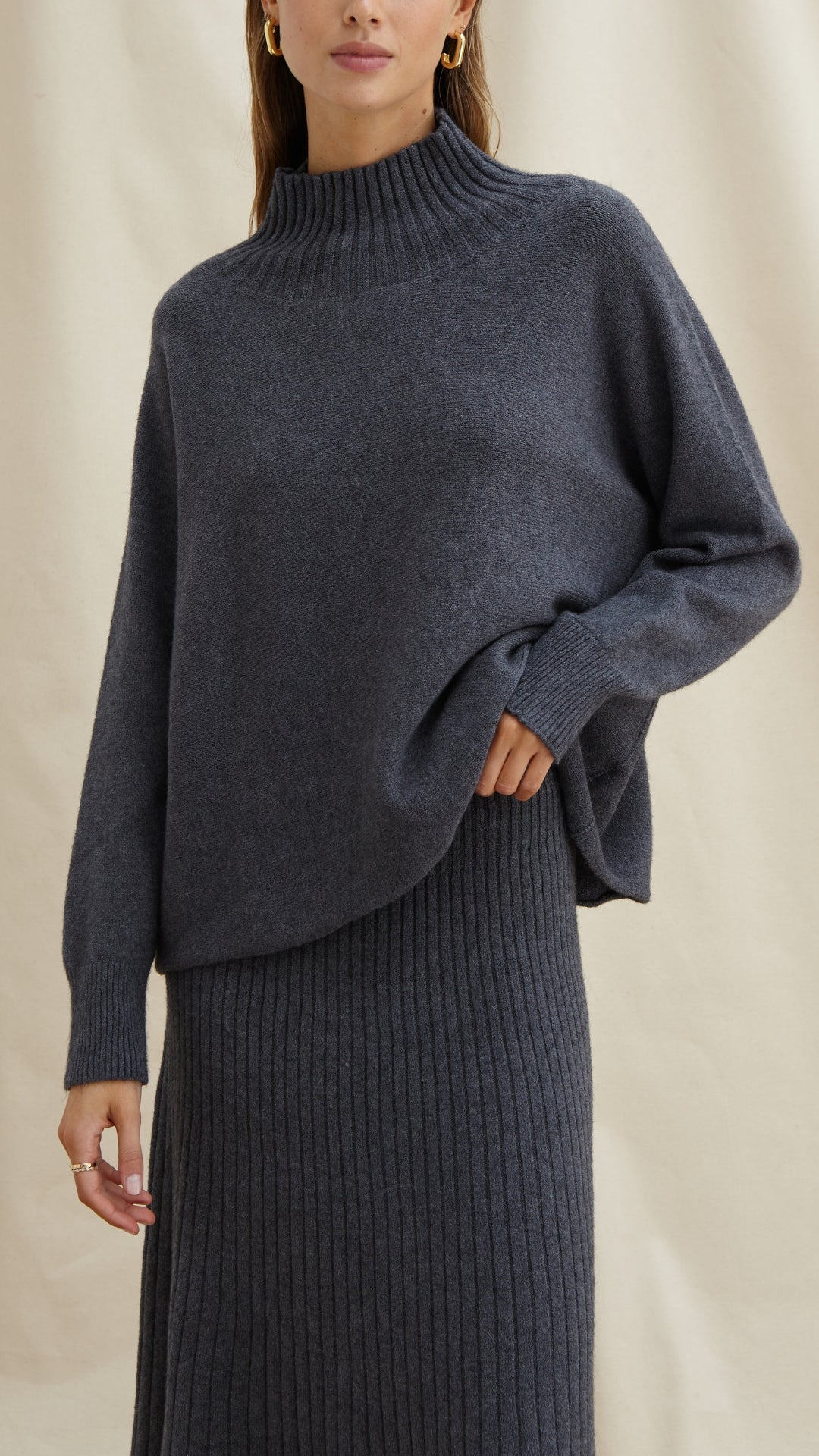 ALMA SWEATER - ANTHRACITE