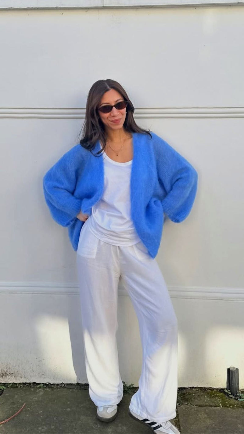 Kate Mohair Cardigan - Sky