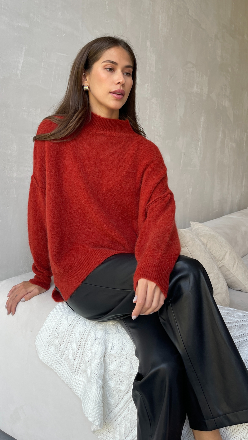 JOSIE SWEATER - CHERRY