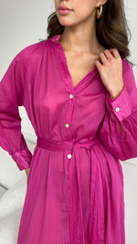 JADE SHIRT DRESS - FUCHSIA