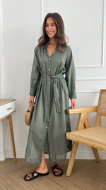 JADE SHIRT DRESS - KHAKI