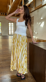 REMI SKIRT - OCHRE PRINT