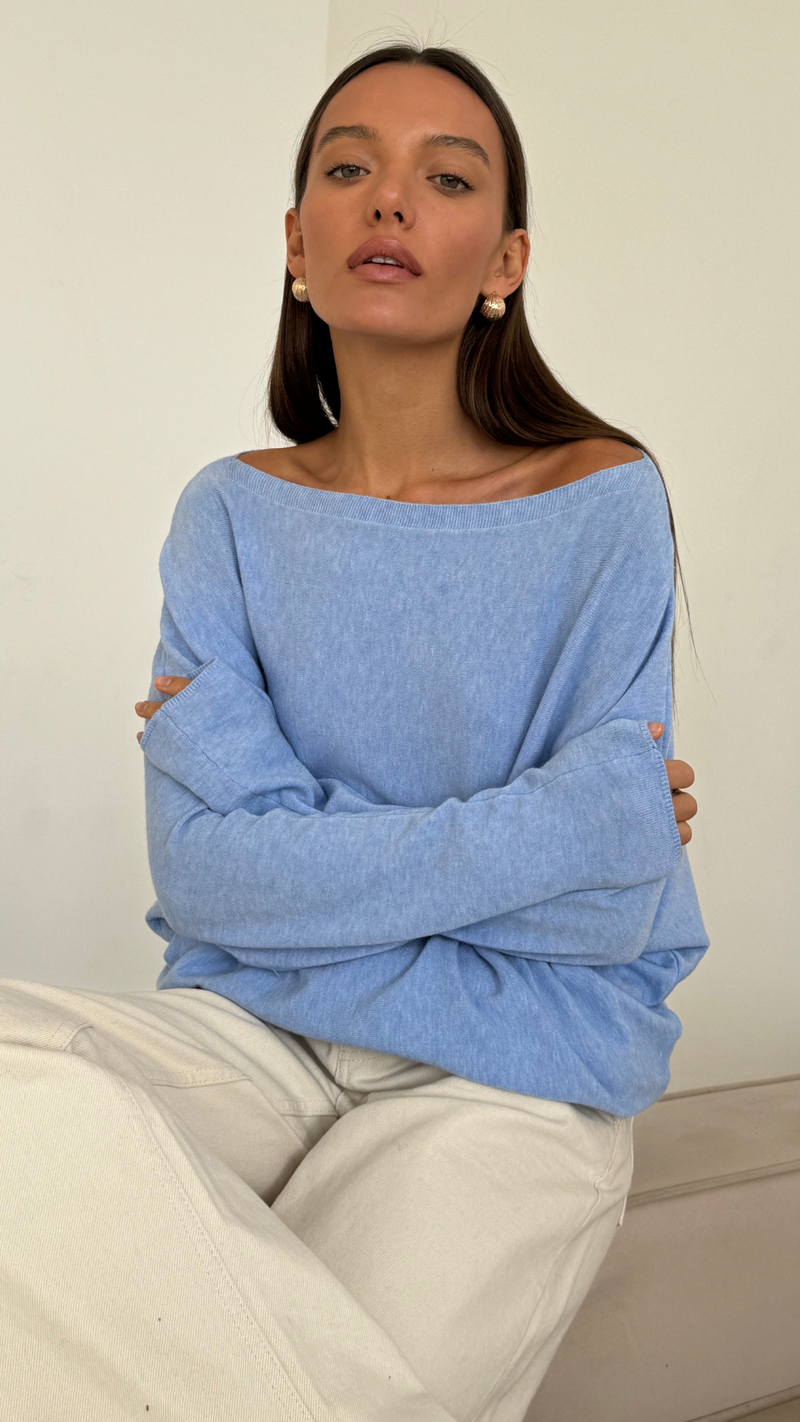 Poppy Sweater - Sky