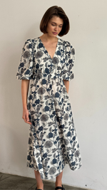 BROOKE PRINT DRESS - BLUE PRINT