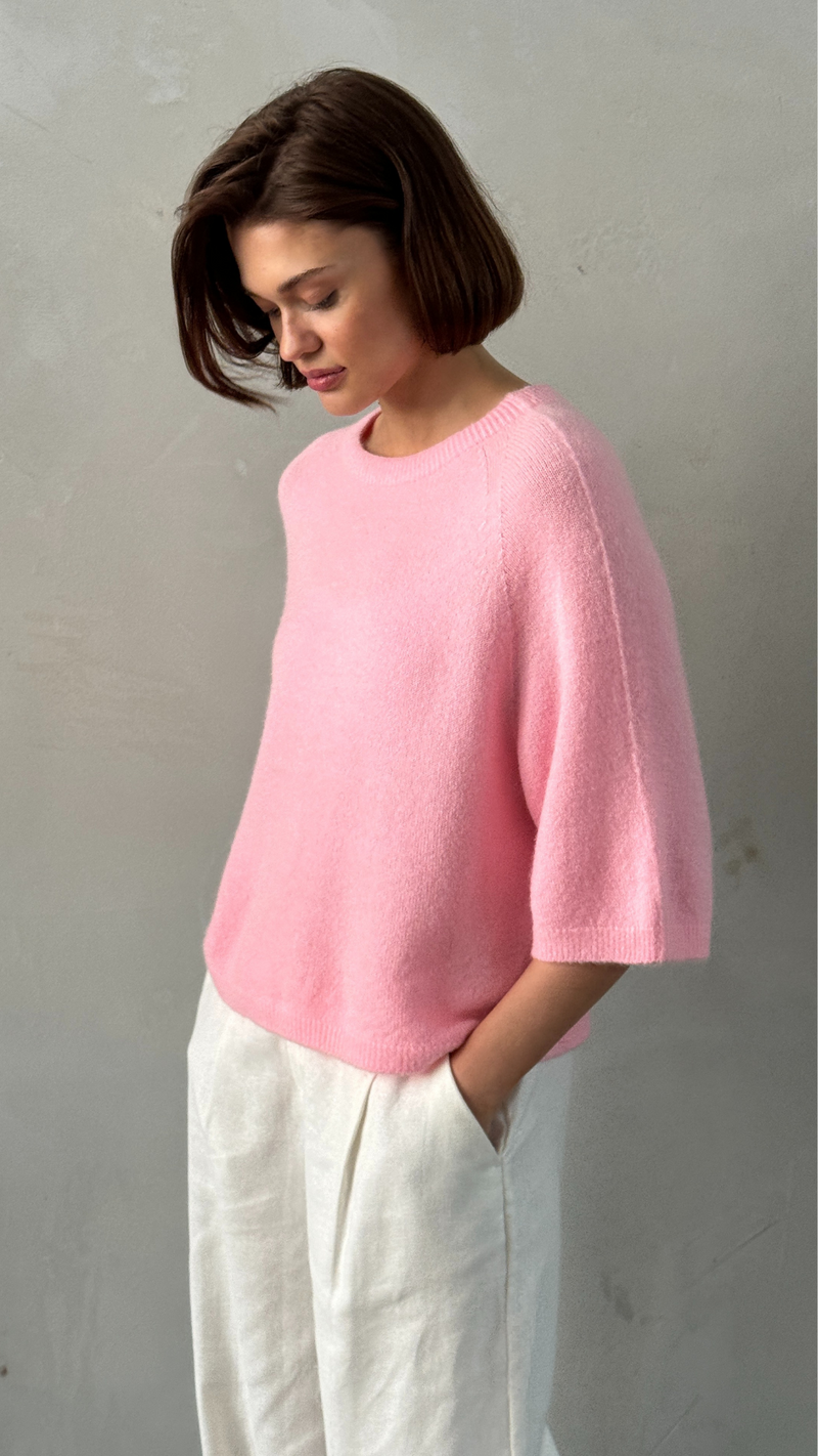 PIPER ALPACA KNIT - FLAMINGO