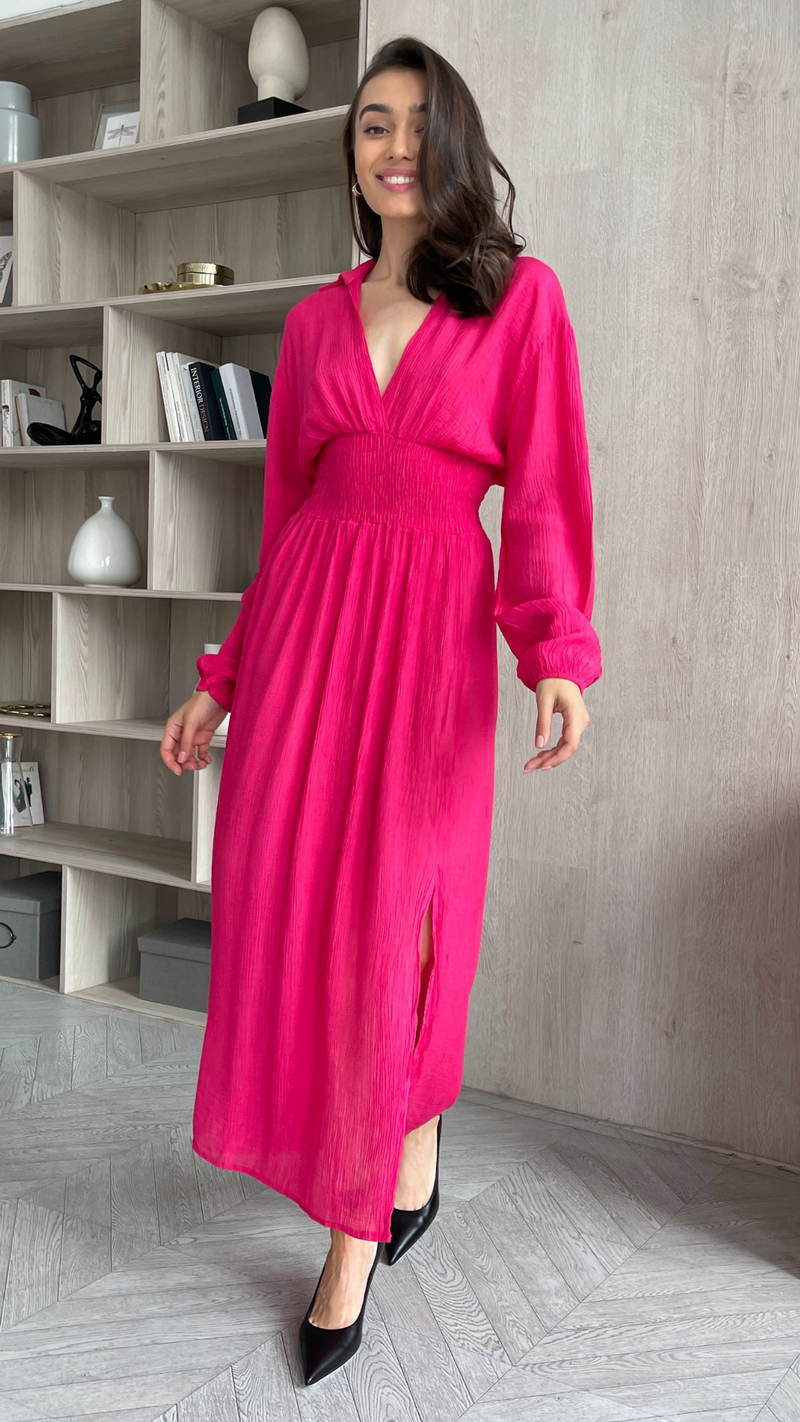 THEA DRESS - FUCHSIA