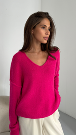 HAILEY SWEATER - FUCHSIA