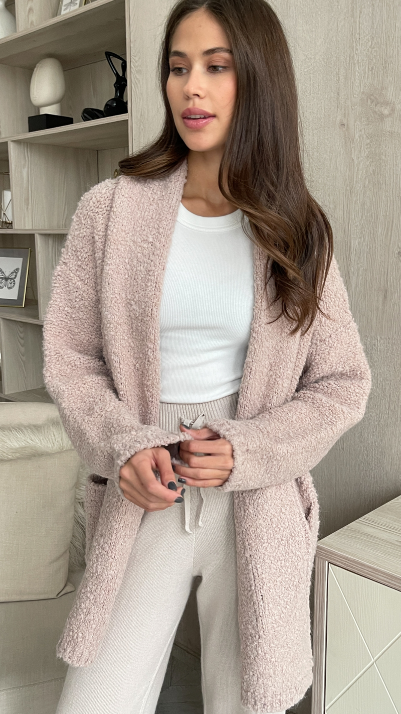 EMMY CARDIGAN - ANTIQUE PINK