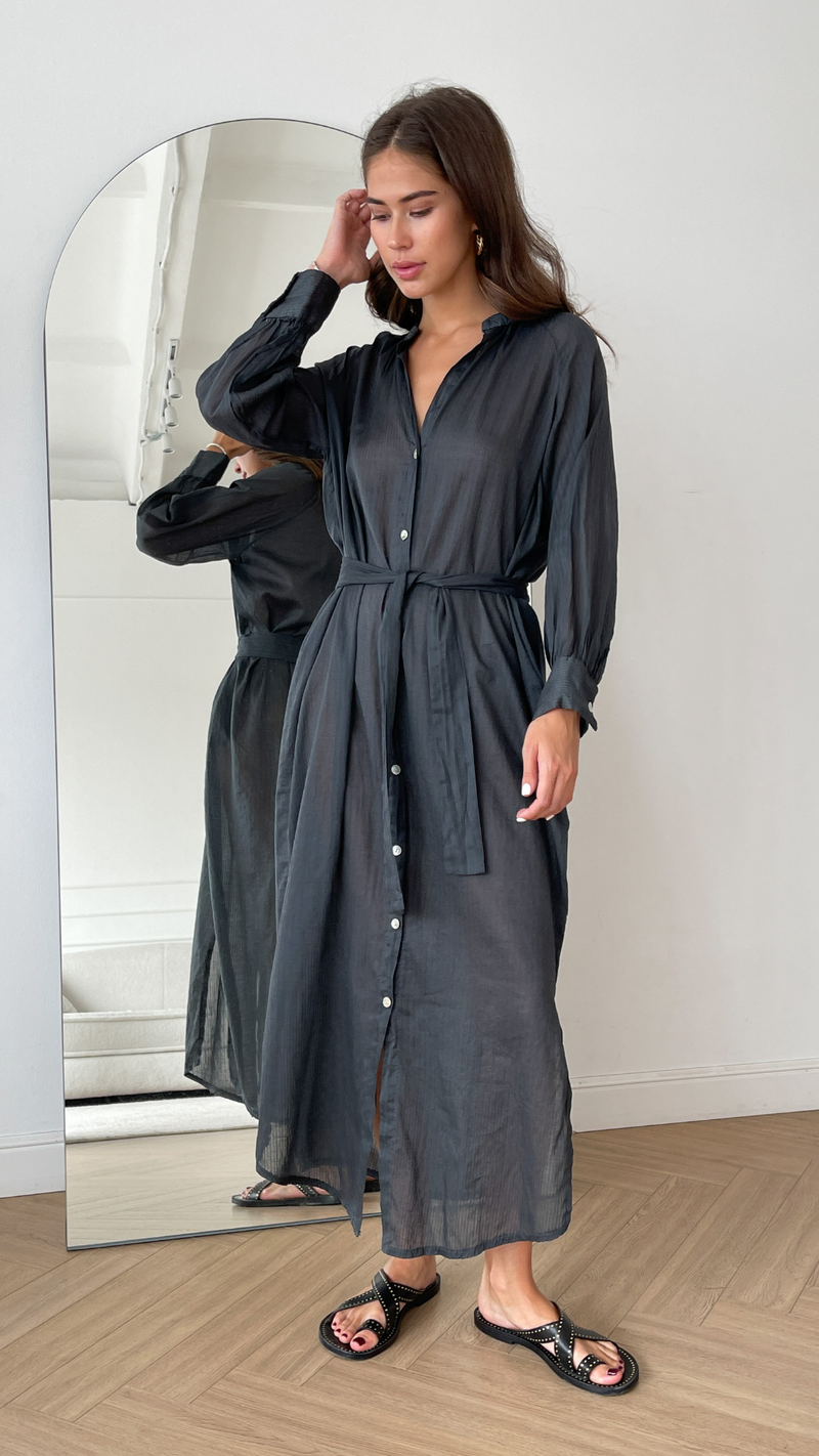 JADE SHIRT DRESS - MIDNIGHT