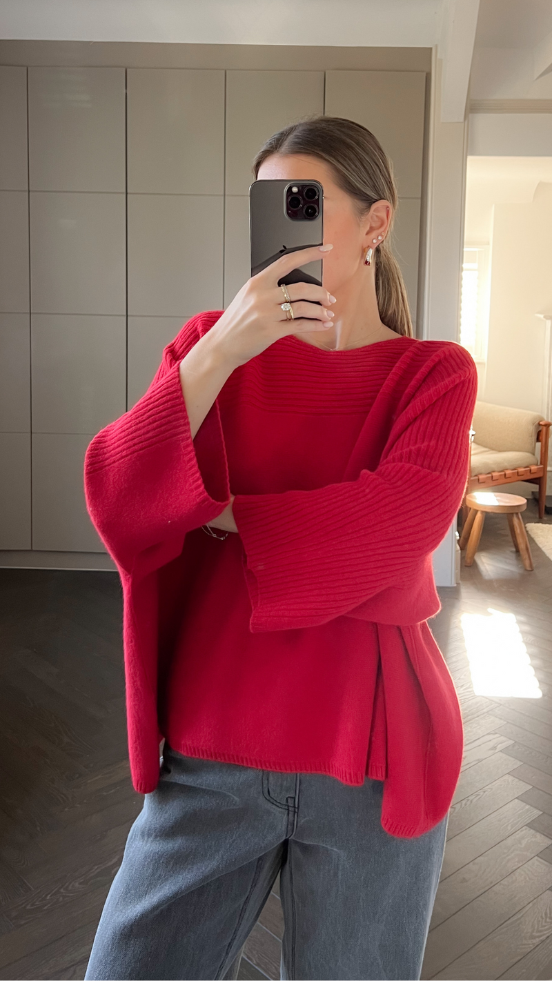 CORA SWEATER - RED