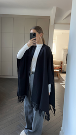 LILY PONCHO - BLACK