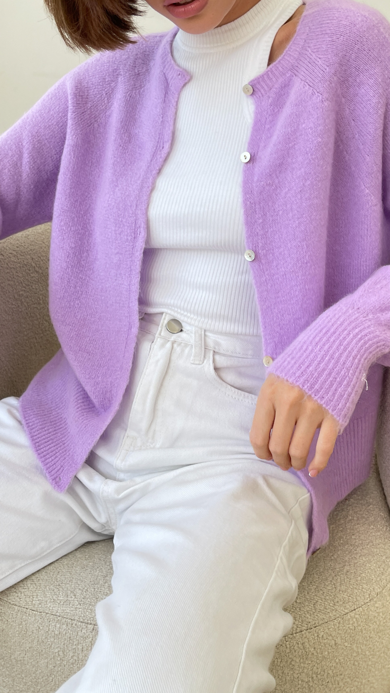 LEA CARDIGAN - LILAC