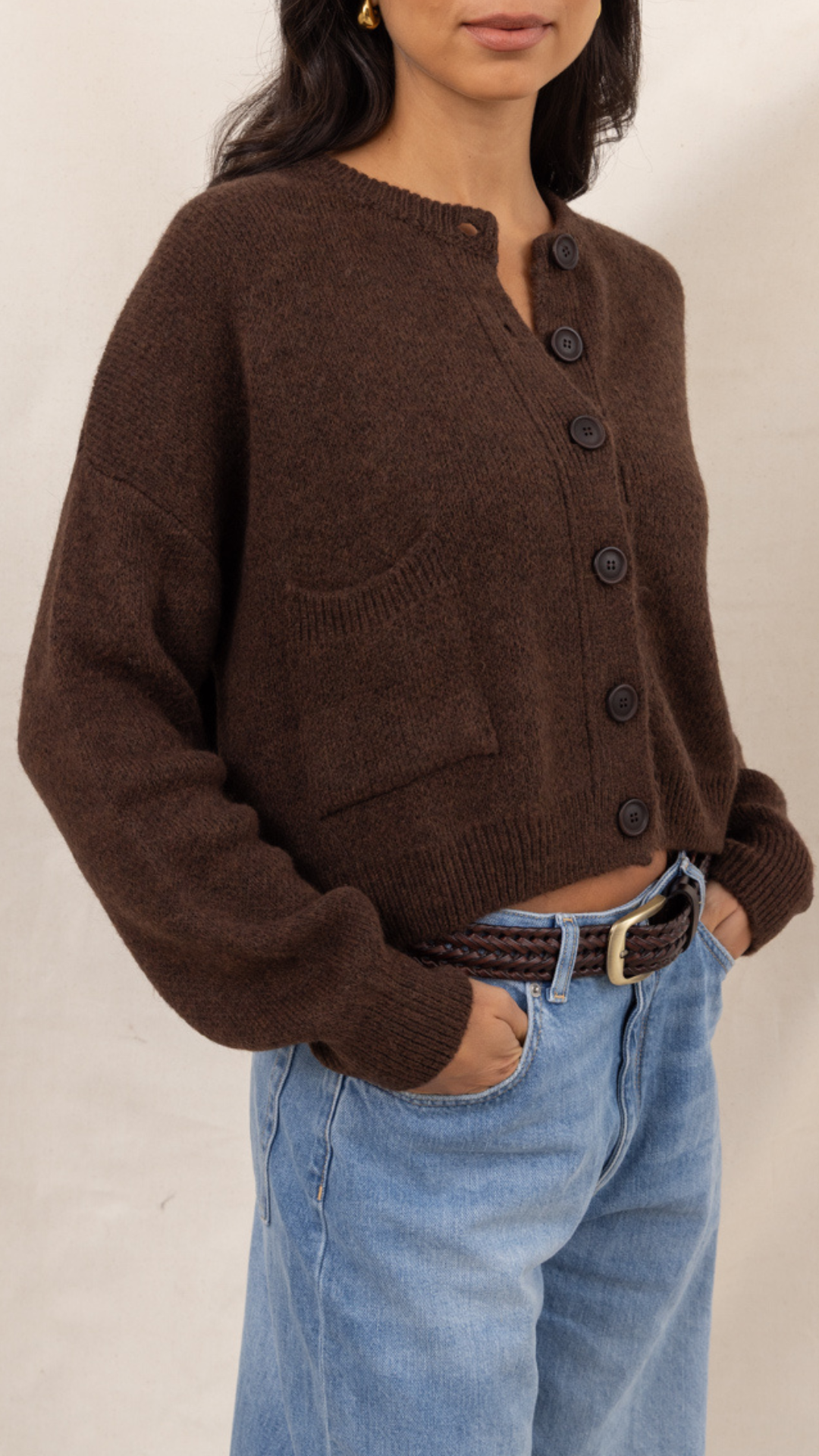 Carla Cardigan - Dark Espresso