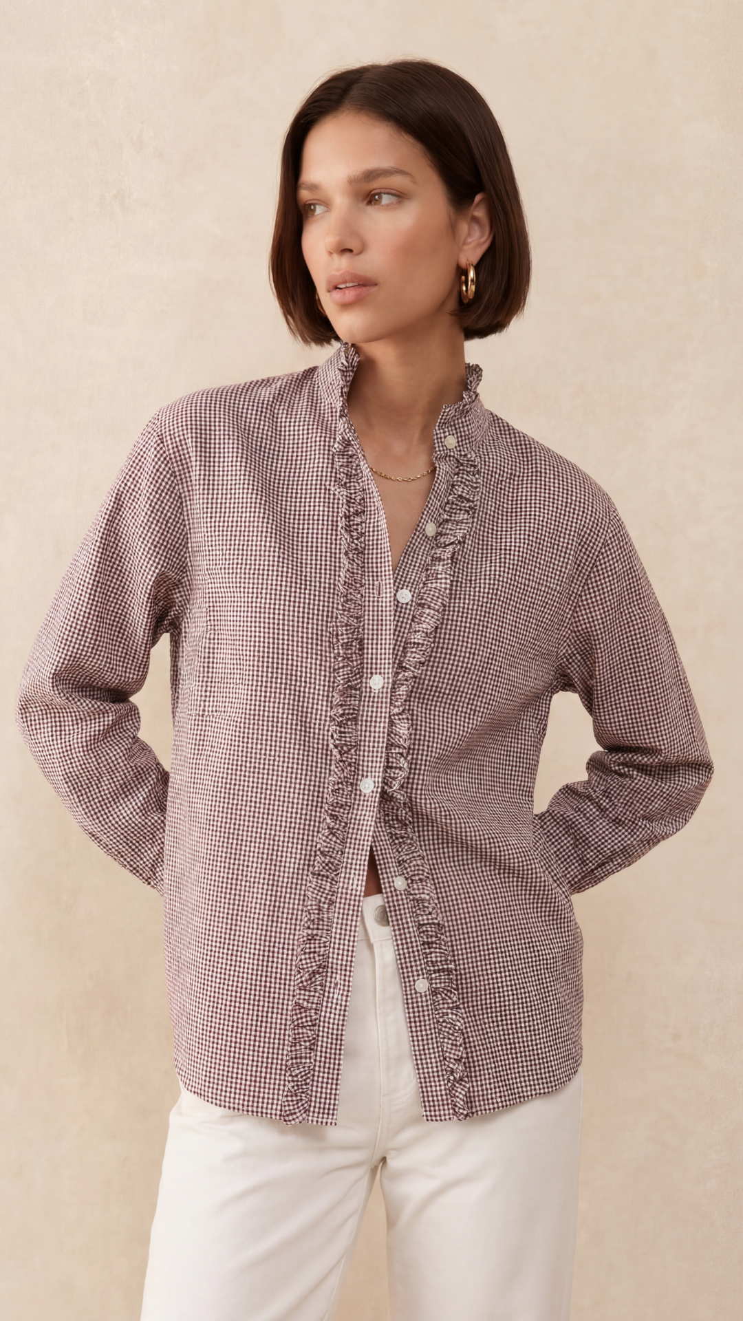 Daria Shirt - Brown Gingham