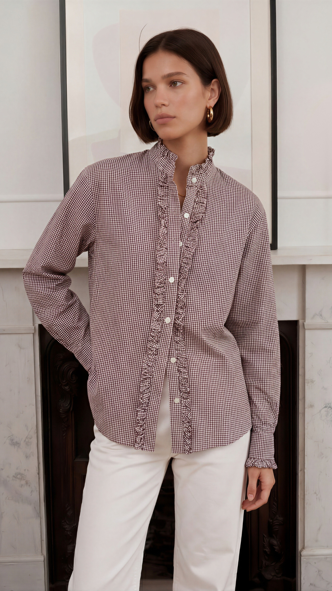 Daria Shirt - Brown Gingham