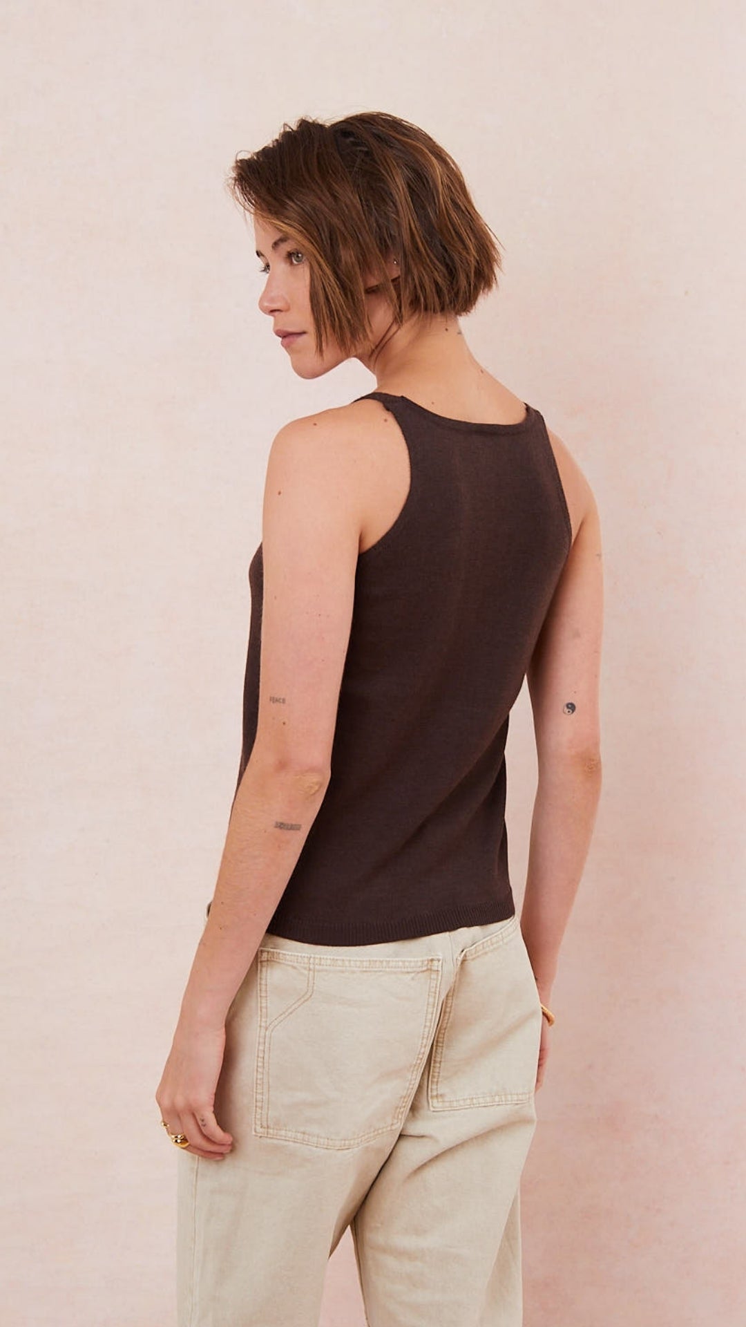 Kora Knitted Twin Set - Espresso
