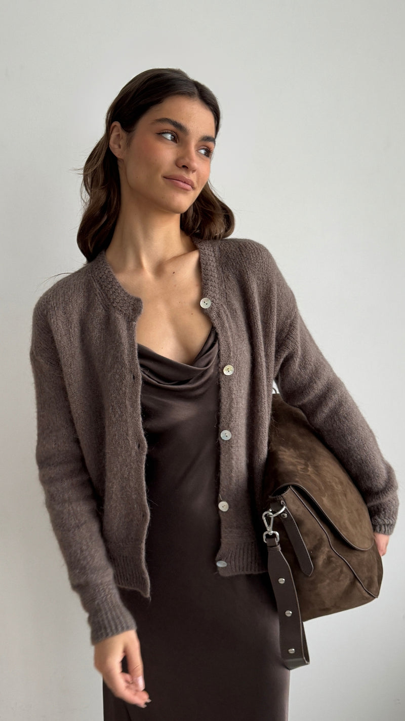 REYNA CARDIGAN -MOCHA MOUSSE