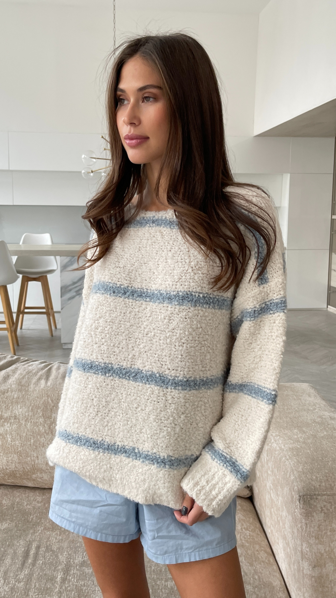 Opal Sweater - Jeans Stripes