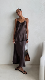SASHA SATIN SET - DARK ESPRESSO