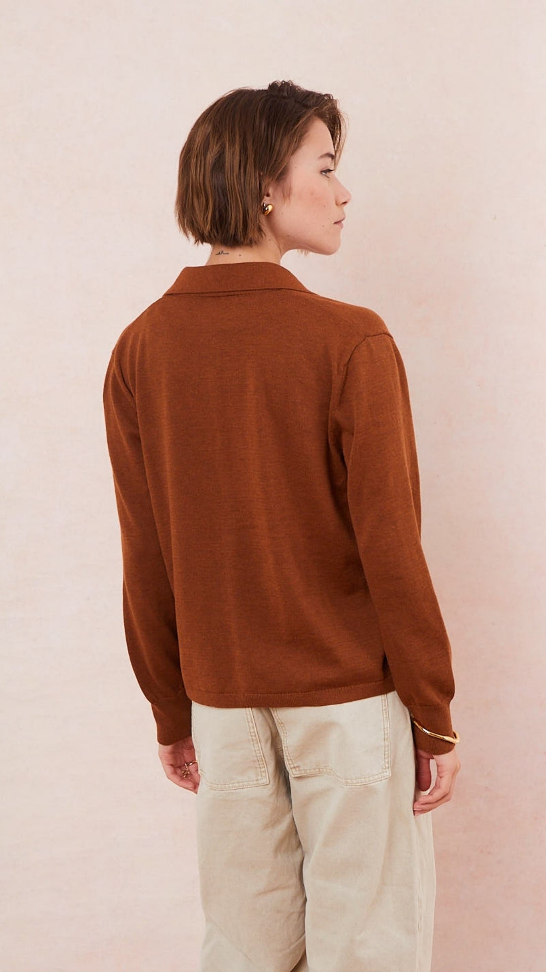 Kora Knitted Twin Set - Terracota