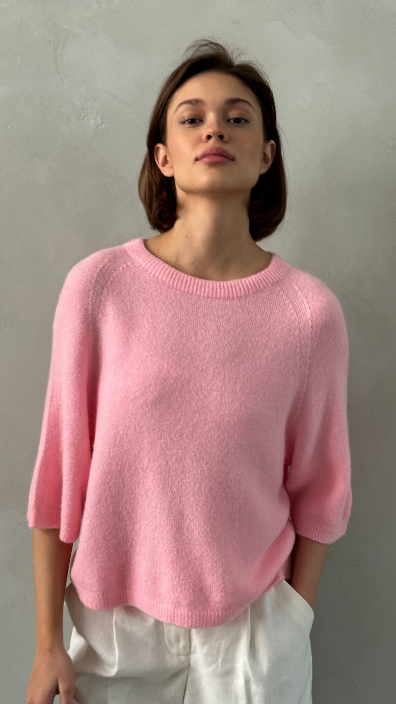 PIPER ALPACA KNIT - FLAMINGO