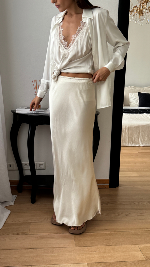 SASHA SKIRT - OYSTER
