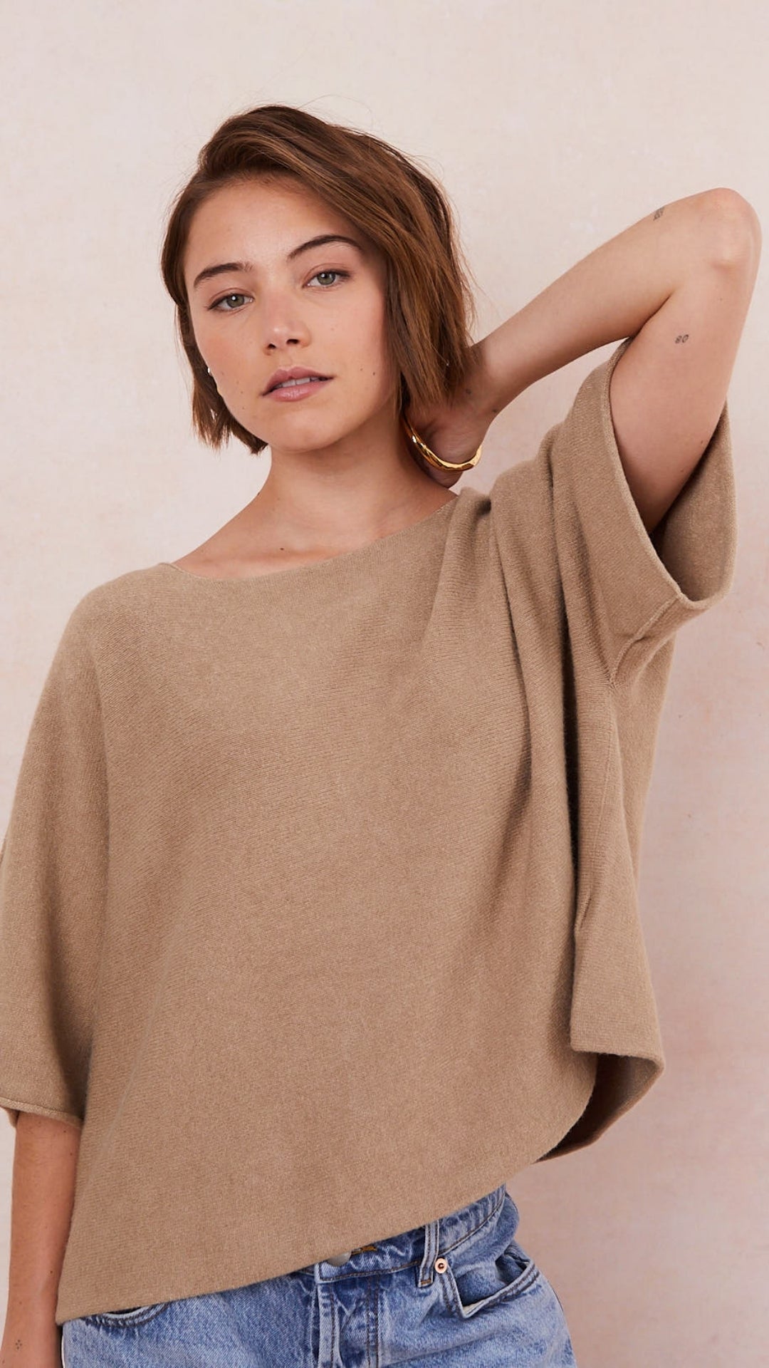 Ana Knitted Top - Sand