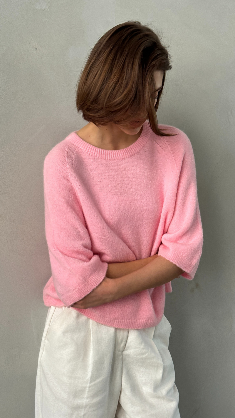 PIPER ALPACA KNIT - FLAMINGO