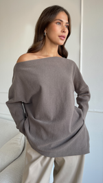ALEXA ASYMETRIC JUMPER - SMOKE