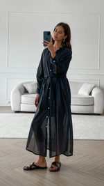 JADE SHIRT DRESS - MIDNIGHT