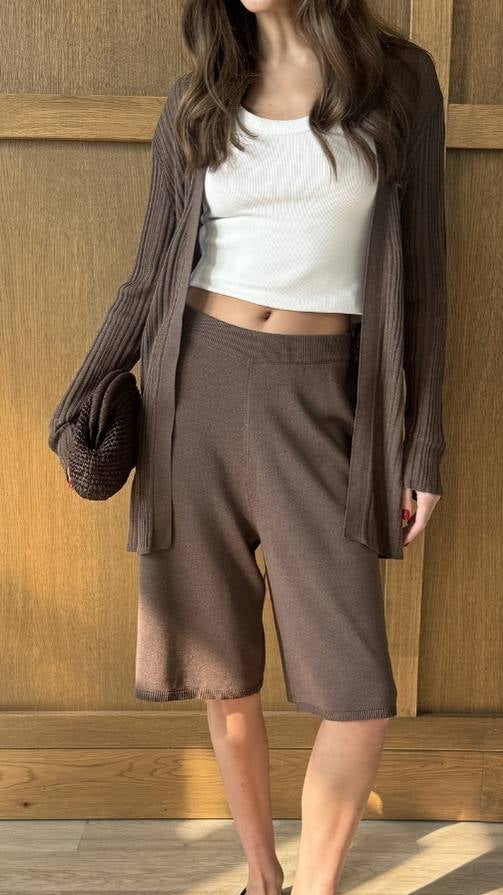 Faye Knit Bermuda - Mink