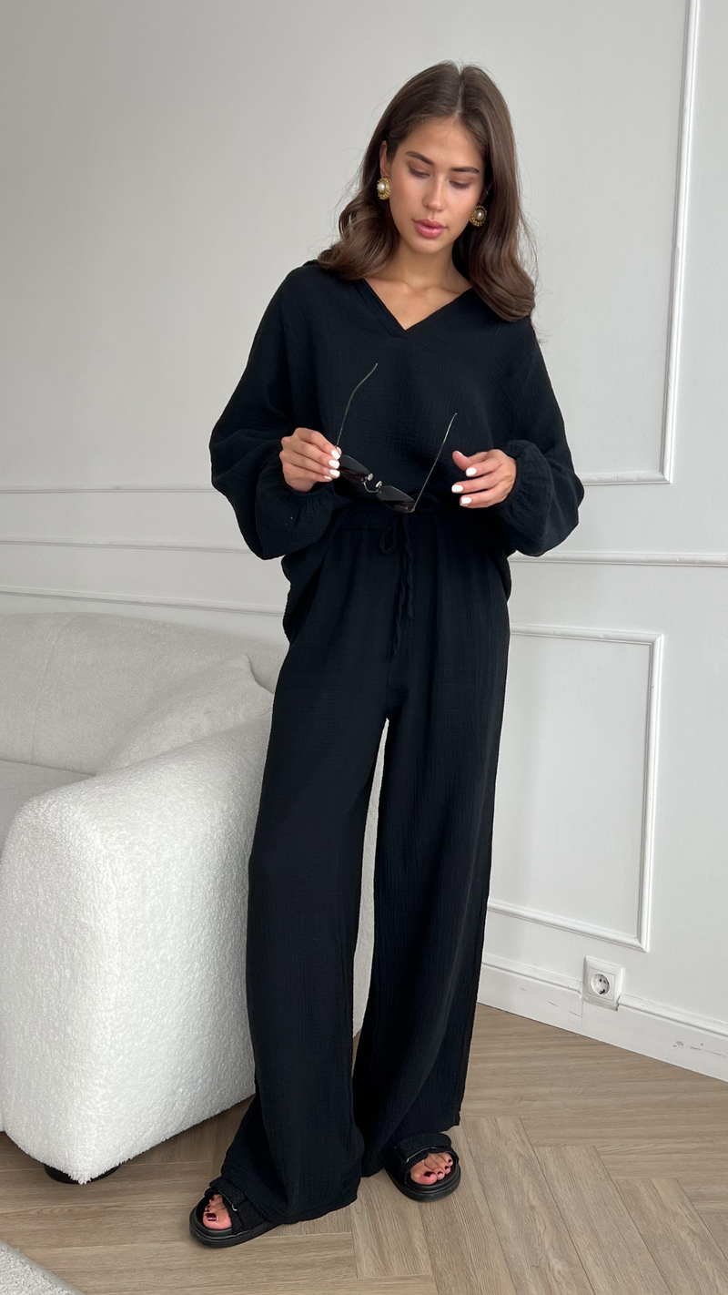 SELINA COTTON SET - BLACK