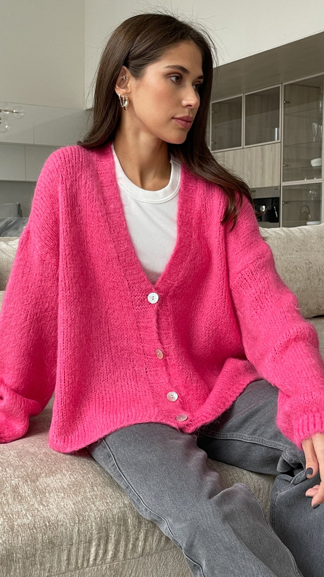 Ruby Cardigan - Candy Pink