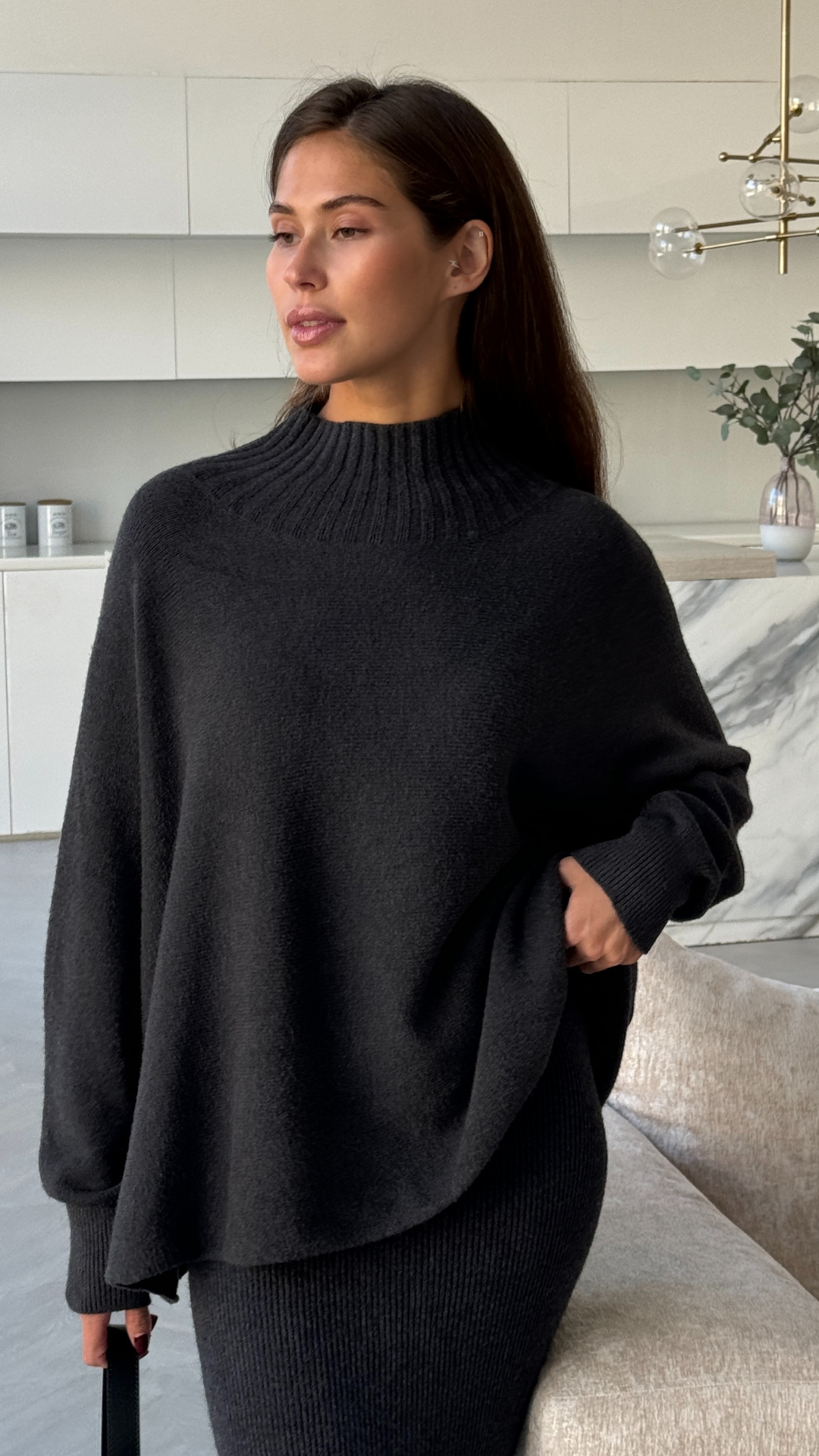 ALMA SWEATER - ANTHRACITE