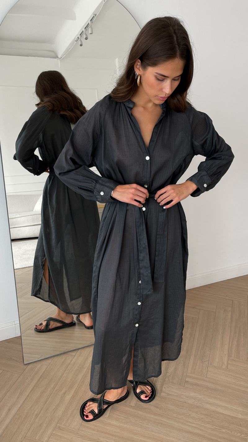 JADE SHIRT DRESS - MIDNIGHT