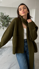 HARPER CARDIGAN - ARMY