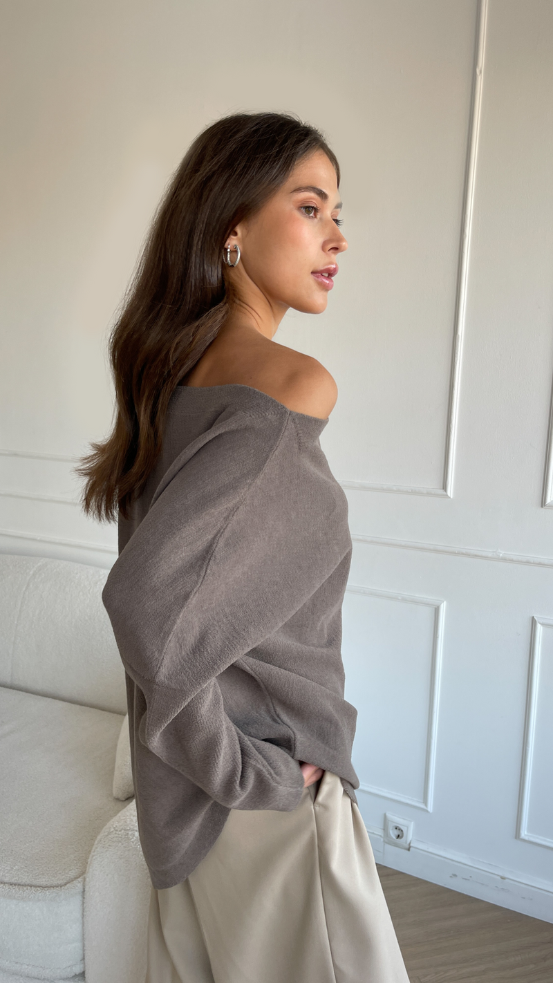 ALEXA ASYMETRIC JUMPER - SMOKE