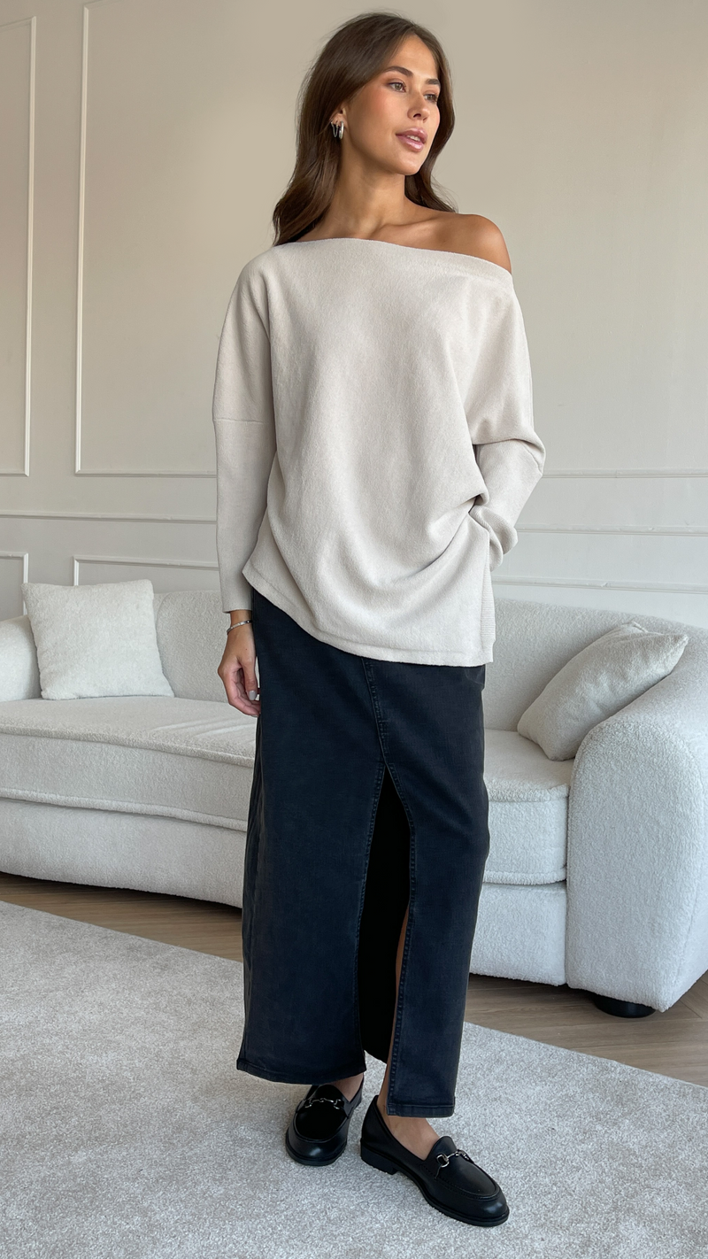 ALEXA ASYMMETRIC JUMPER - MOONBEAM