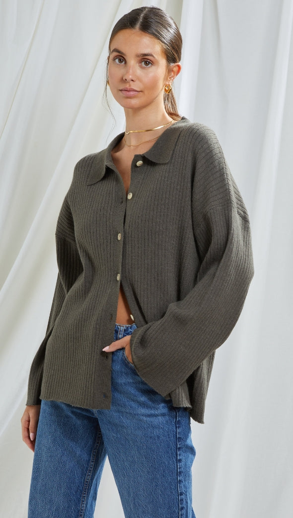 DOMINIKA CARDIGAN - CARBON