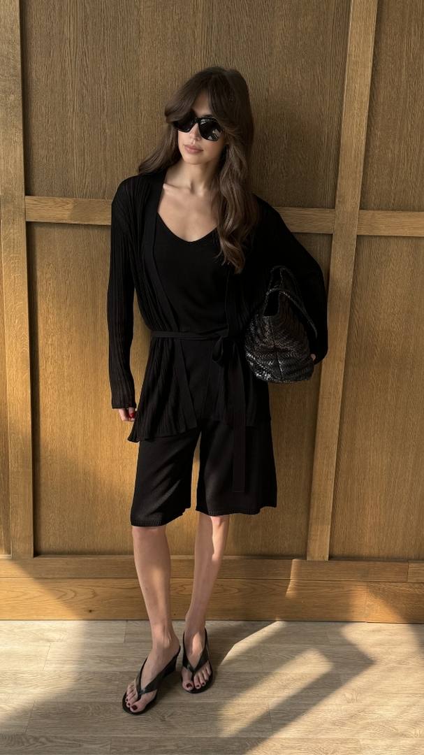 Faye Knit Bermuda - Black