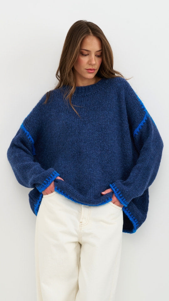 CLEO JUMPER - NAVY