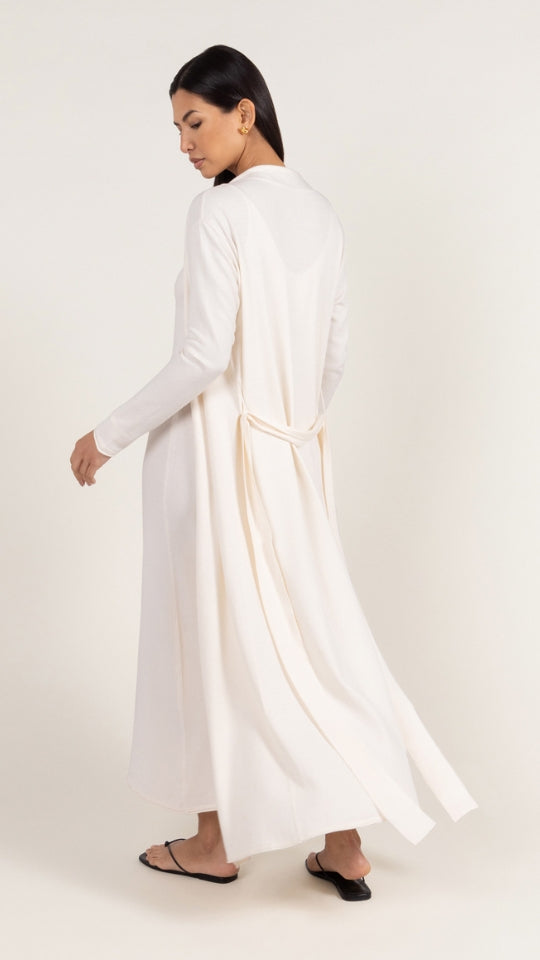 Sofia Long Line Cardigan - Ivory