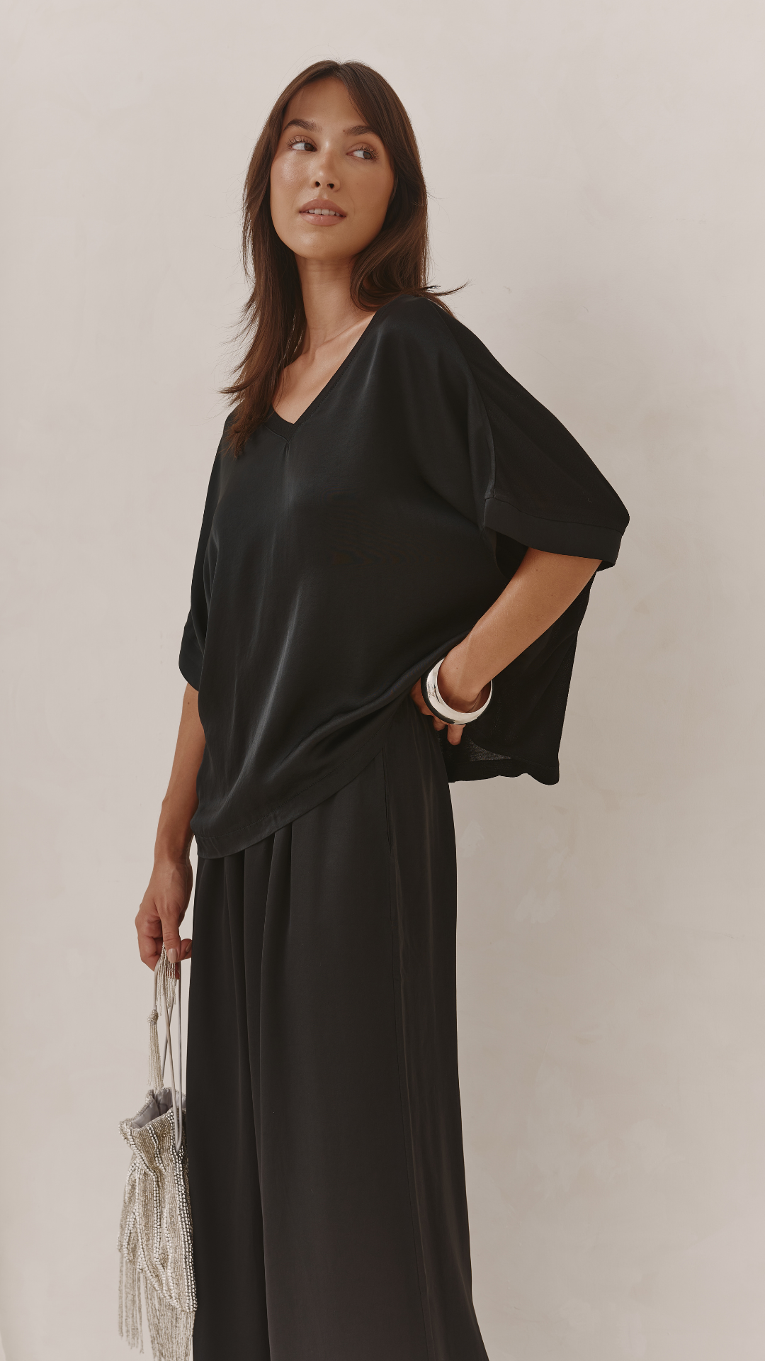 Parker Satin Set - Black